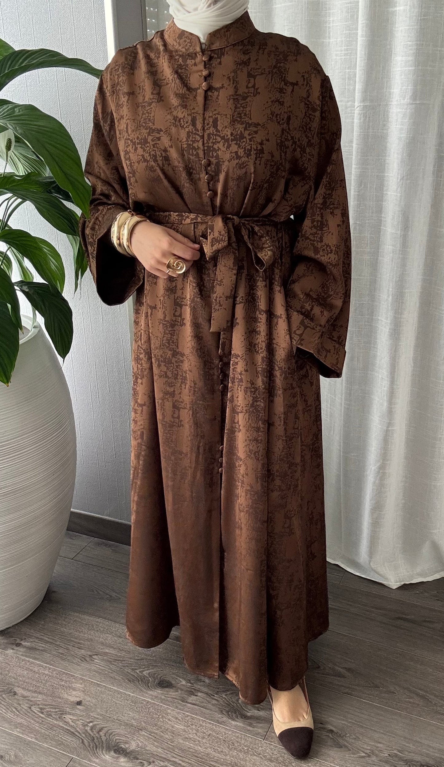 Robe Aya marron