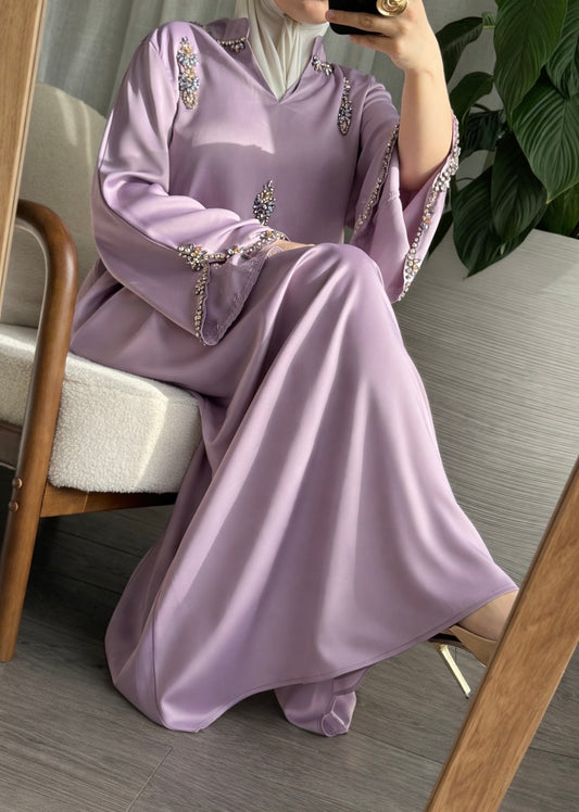 Abaya Ouihem perlée main