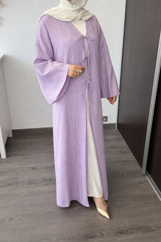 KIMONO ESMÉE VIOLET + SOUS ROBE
