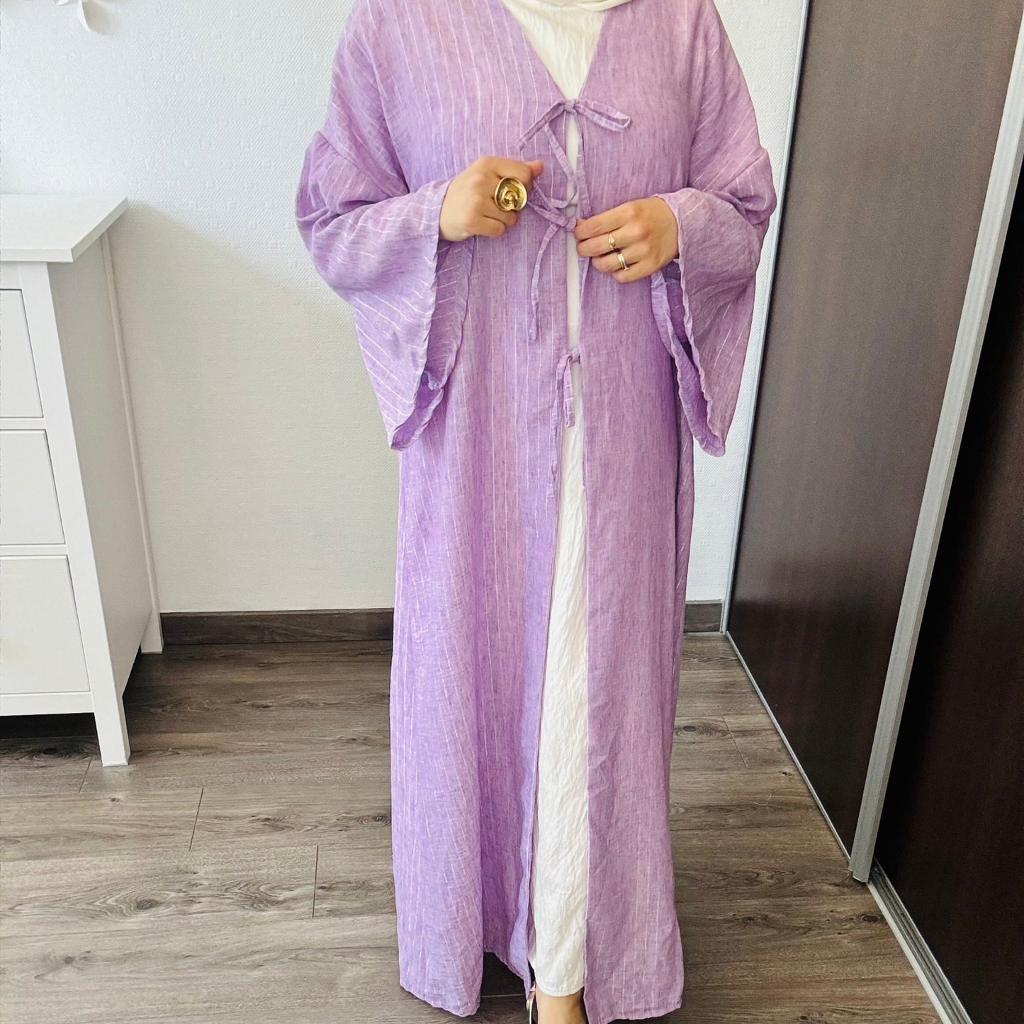 KIMONO ESMÉE VIOLET + SOUS ROBE
