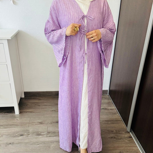 KIMONO ESMÉE VIOLET + SOUS ROBE