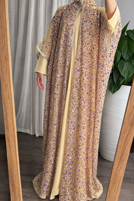 Abaya sequin LUXE perlée à la main