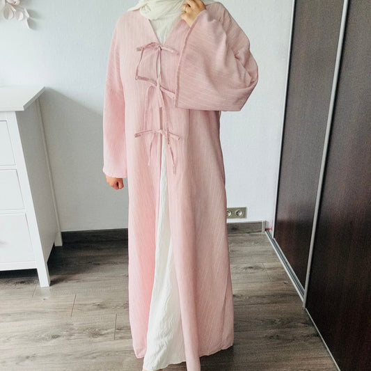 KIMONO ESMÉE ROSE + SOUS ROBE