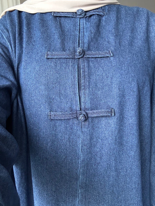 Robe en jean col mandarin — 100% coton