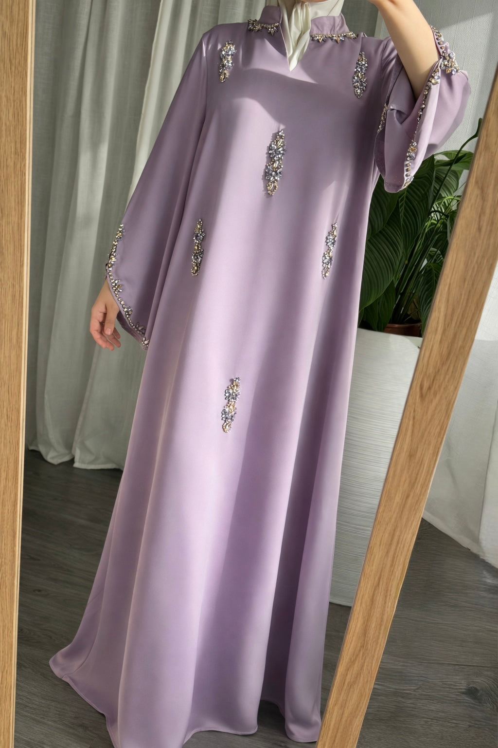 Abaya Ouihem perlée main