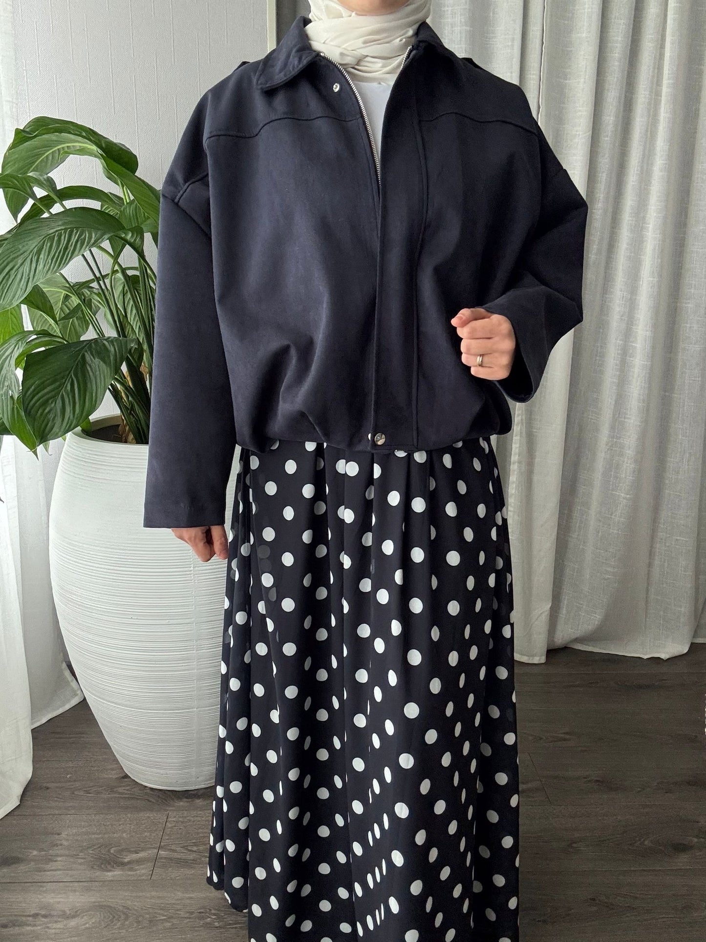 Veste effet daim inspi Z marine