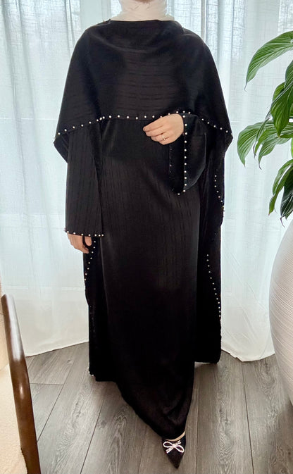 Abaya cape perlée PREMIUM
