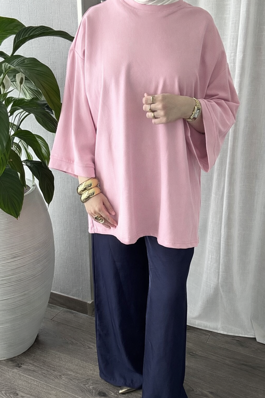Oversize T-Shirt puderrosa