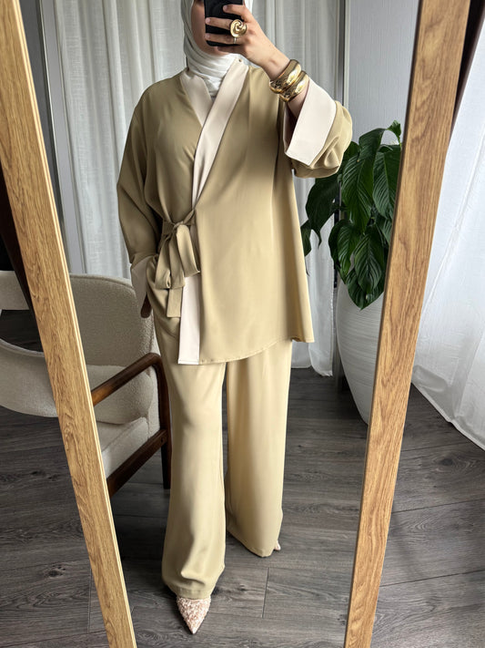 Ensemble bicolore 2 Pièces Taupe